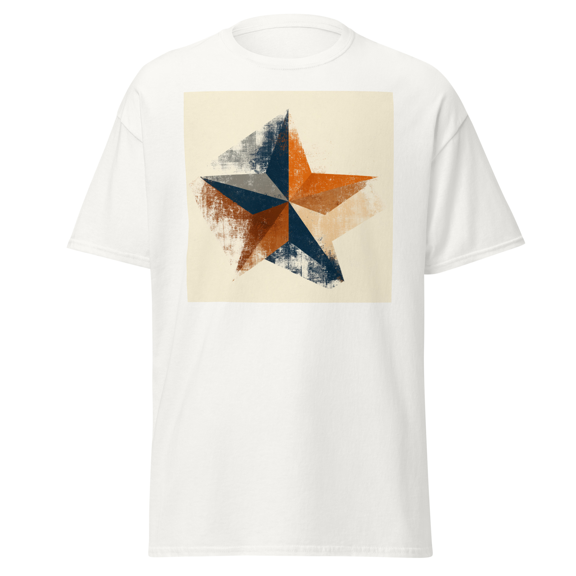 unisex-classic-tee-white-front-6a01a3fd1dd3b.jpg Vintage Star T-Shirt | Texas Pride - Image 1