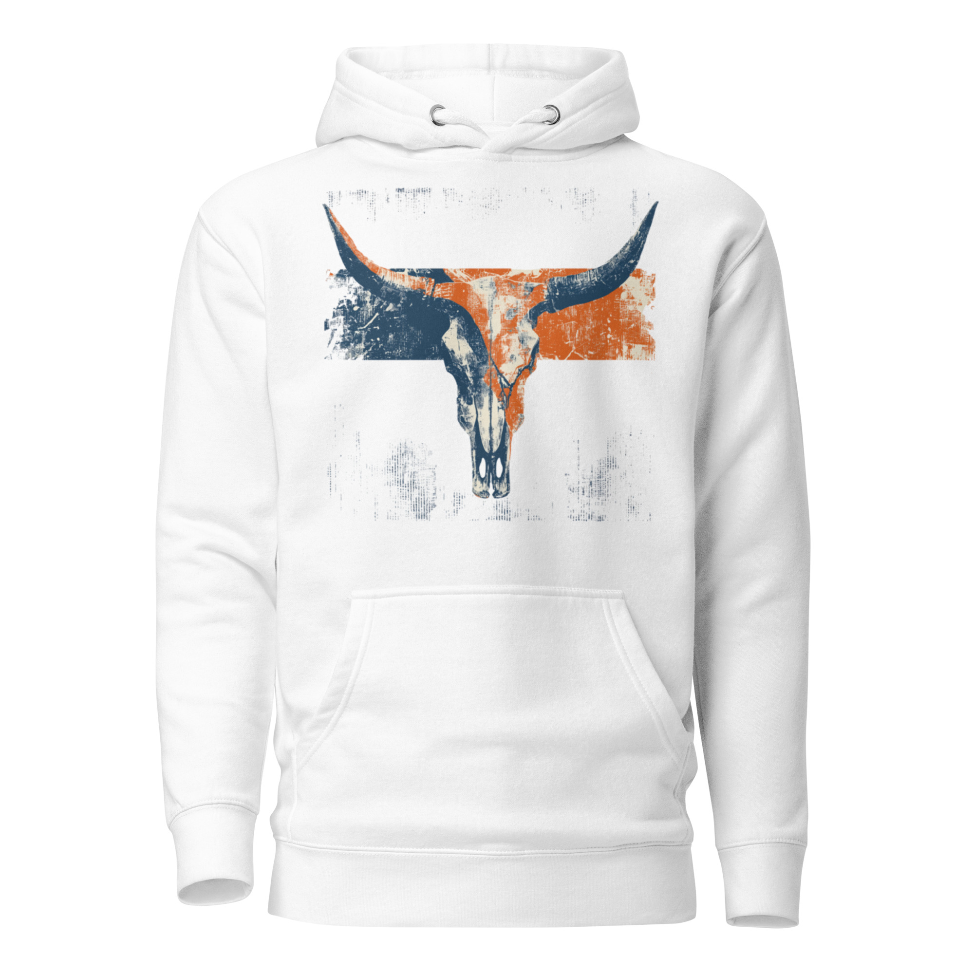 unisex-premium-pullover-hoodie-white-front-6a044b593ad73.jpg Desert Skull Hoodie | Texas Pride - Image 1