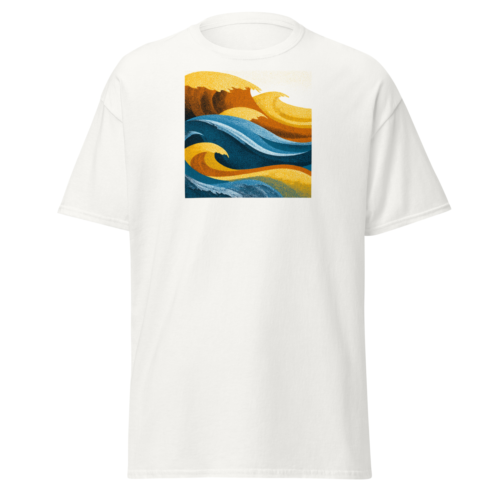 unisex-classic-tee-white-front-6a2935f7e0f34.jpg California Surf Waves T-Shirt | California Pride - Image 1