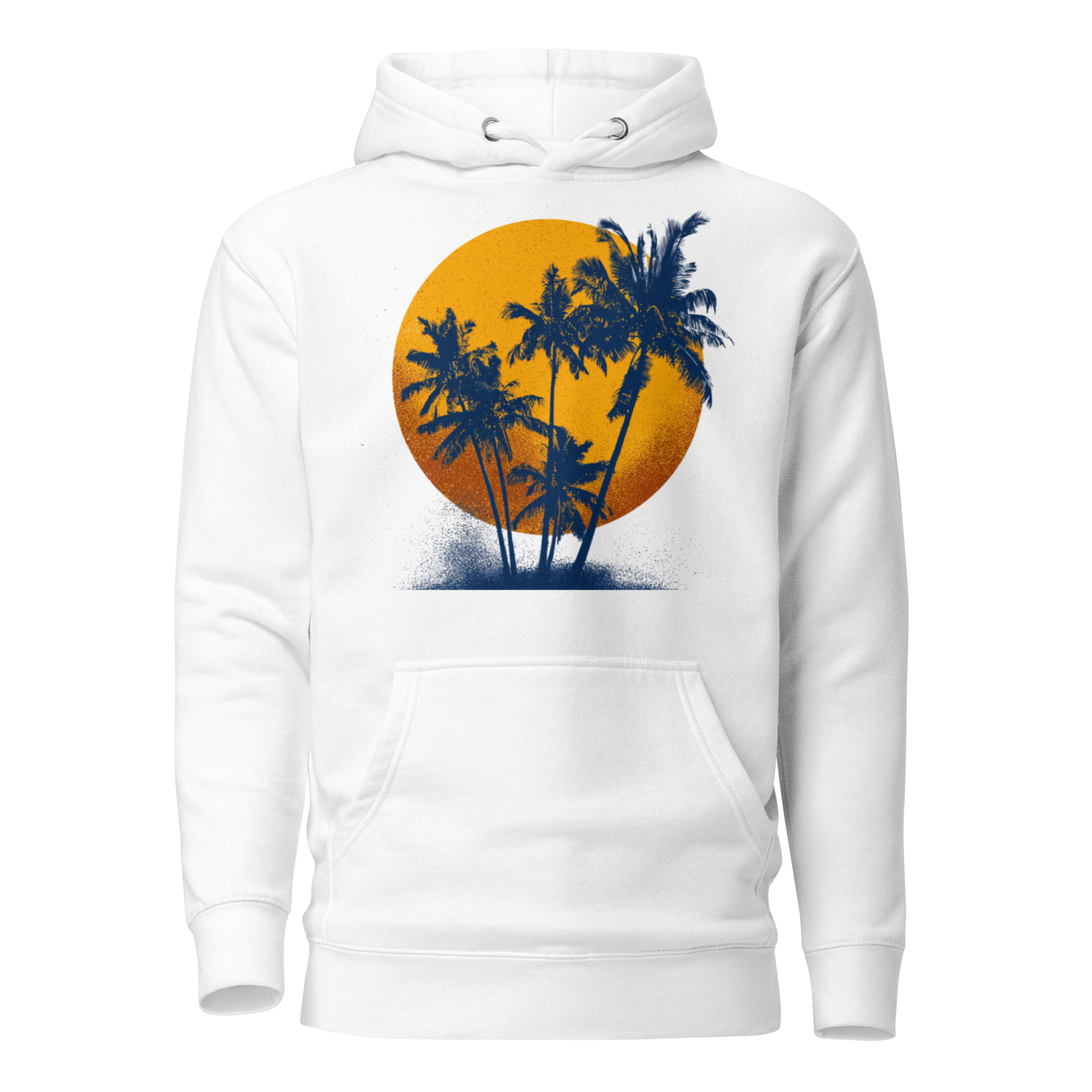 unisex-premium-pullover-hoodie-white-front-6a25855fe6479.jpg California Palm Sunset Hoodie | California Pride - Image 1