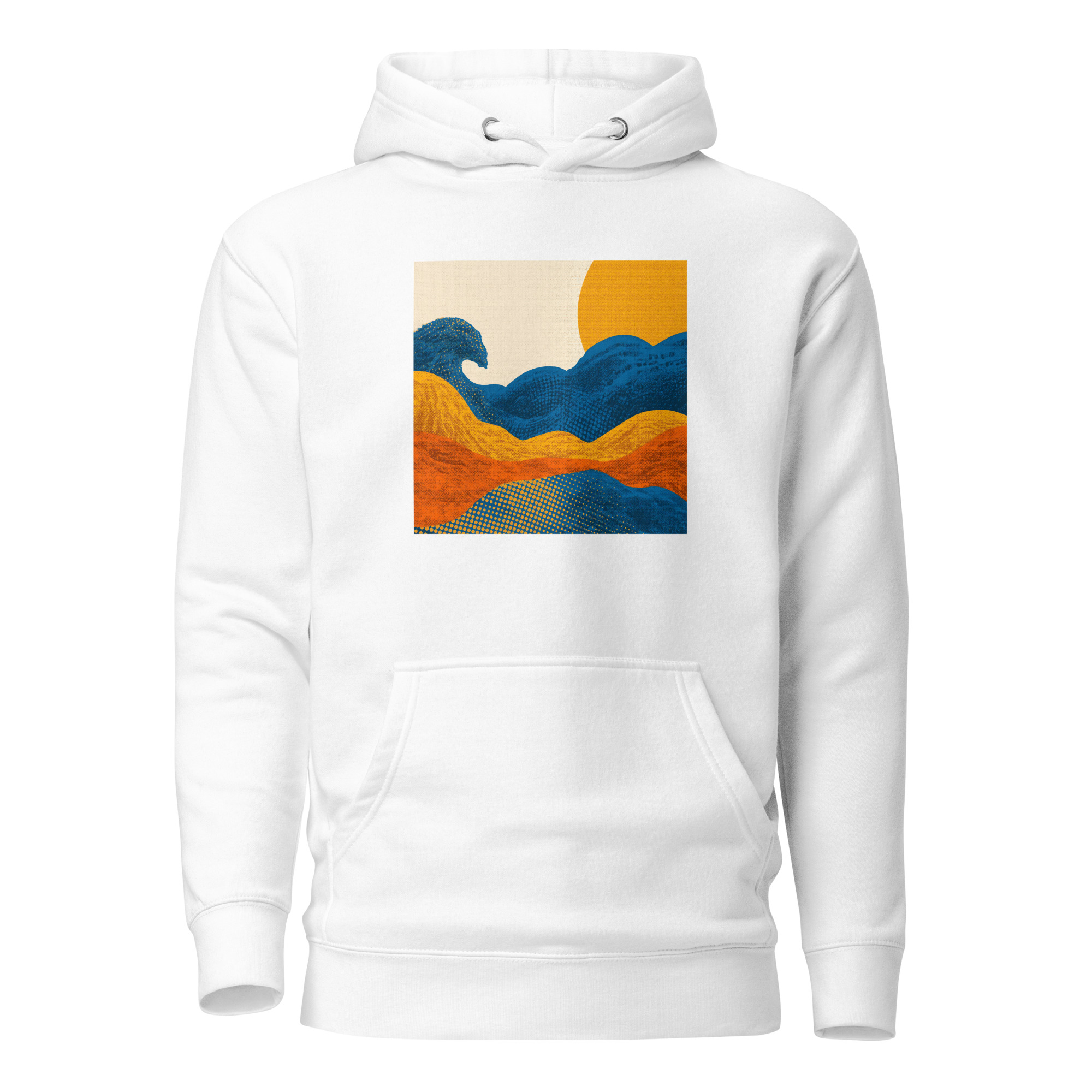 unisex-premium-pullover-hoodie-white-front-6a2937891392d.jpg Pacific Wave Curl Hoodie | California Pride - Image 1
