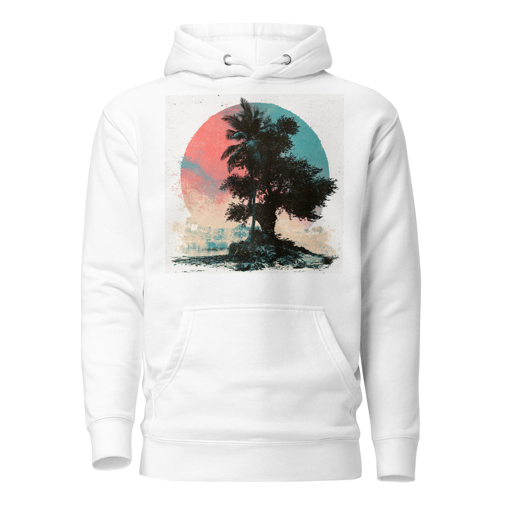 unisex-premium-pullover-hoodie-white-front-6a443d0a13a35.jpg Florida Mangrove Sunset Hoodie | Florida Pride - Image 1
