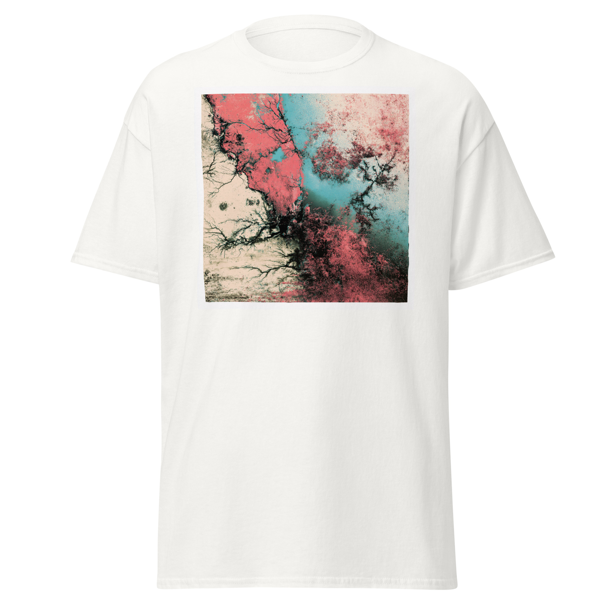 unisex-classic-tee-white-front-6a481b67512f7.jpg Everglades Mangrove Aerial T-Shirt | Florida Pride - Image 1