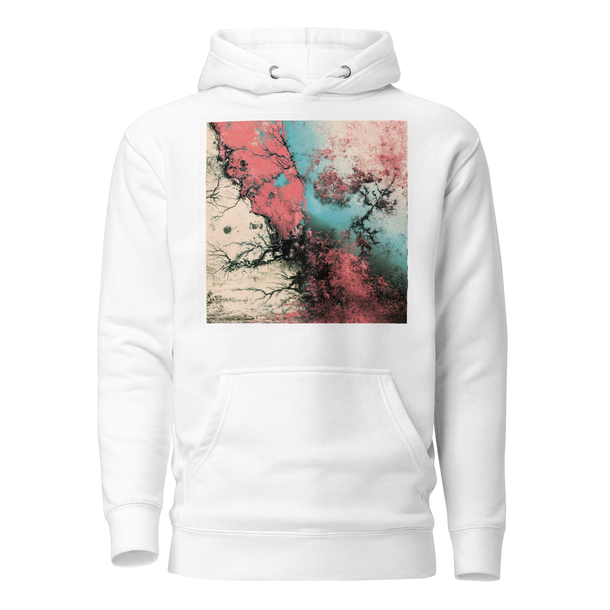 unisex-premium-pullover-hoodie-white-front-6a481cdded84c.jpg Everglades Mangrove Aerial Hoodie | Florida Pride - Image 1