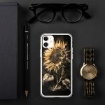Dark Sunflower iPhone Case | Nature Art - Image 69