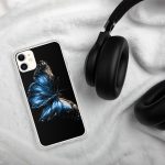 Dark Blue Morpho Butterfly iPhone Case | Nature Art - Image 70