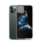 Dark Blue Morpho Butterfly iPhone Case | Nature Art - Image 3