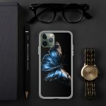 Dark Blue Morpho Butterfly iPhone Case | Nature Art - Image 66