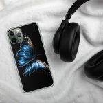 Dark Blue Morpho Butterfly iPhone Case | Nature Art - Image 67