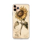 Sunflower Botanical iPhone Case | Nature Art - Image 2