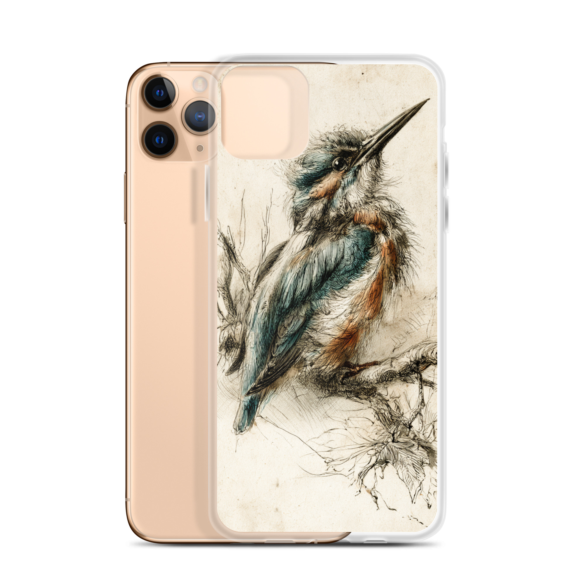 clear-case-for-iphone-iphone-11-pro-max-case-with-phone-6a7e166f37ea9.jpg Kingfisher iPhone Case | Nature Art - Image 1