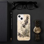Lavender Branch iPhone Case | Nature Art - Image 93