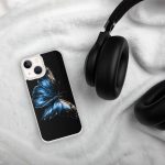 Dark Blue Morpho Butterfly iPhone Case | Nature Art - Image 85