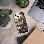 Dark Sunflower iPhone Case | Nature Art - Image 107