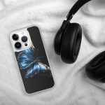 Dark Blue Morpho Butterfly iPhone Case | Nature Art - Image 103