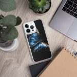 Dark Blue Morpho Butterfly iPhone Case | Nature Art - Image 101