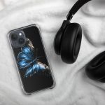 Dark Blue Morpho Butterfly iPhone Case | Nature Art - Image 118