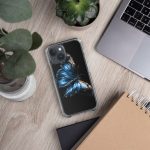 Dark Blue Morpho Butterfly iPhone Case | Nature Art - Image 119
