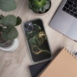 Dark Monstera Leaf iPhone Case | Nature Art - Image 110
