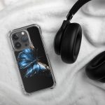 Dark Blue Morpho Butterfly iPhone Case | Nature Art - Image 115