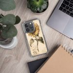 Sunflower Botanical iPhone Case | Nature Art - Image 116