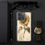 Sunflower Botanical iPhone Case | Nature Art - Image 111