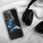 Dark Blue Morpho Butterfly iPhone Case | Nature Art - Image 112