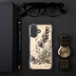 Lavender Branch iPhone Case | Nature Art - Image 129