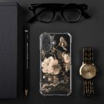 Dark Cherry Blossom iPhone Case | Nature Art - Image 129