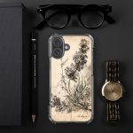 Lavender Branch iPhone Case | Nature Art - Image 120