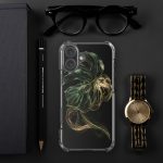 Dark Monstera Leaf iPhone Case | Nature Art - Image 120
