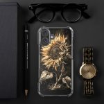 Dark Sunflower iPhone Case | Nature Art - Image 120