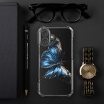 Dark Blue Morpho Butterfly iPhone Case | Nature Art - Image 120