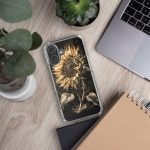 Dark Sunflower iPhone Case | Nature Art - Image 122