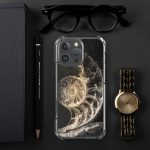 Dark Nautilus Shell iPhone Case | Nature Art - Image 123