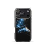 Dark Blue Morpho Butterfly iPhone Case | Nature Art - Image 49