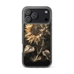Dark Sunflower iPhone Case | Nature Art - Image 48