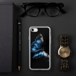 Dark Blue Morpho Butterfly iPhone Case | Nature Art - Image 135
