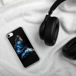 Dark Blue Morpho Butterfly iPhone Case | Nature Art - Image 136