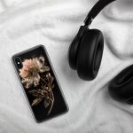 Dark Peony Botanical iPhone Case | Nature Art - Image 139