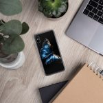 Dark Blue Morpho Butterfly iPhone Case | Nature Art - Image 140