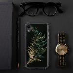 Dark Fern Frond iPhone Case | Nature Art - Image 141