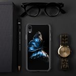 Dark Blue Morpho Butterfly iPhone Case | Nature Art - Image 141
